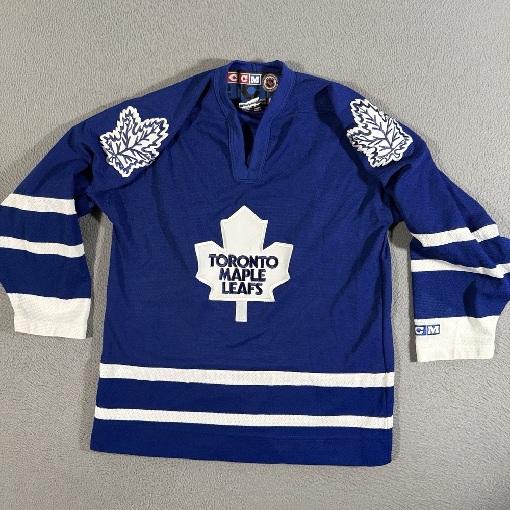 Vintage Toronto‎ Maple Leafs Hockey Jersey Youth L/XL CCM Sewn NHL